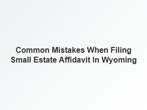 Common Mistakes When Filing Small Estate Affidavit in Wyoming