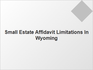 Small Estate Affidavit Limitations in Wyoming