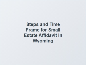 Steps and Time Frame for Small Estate Affidavit in Wyoming